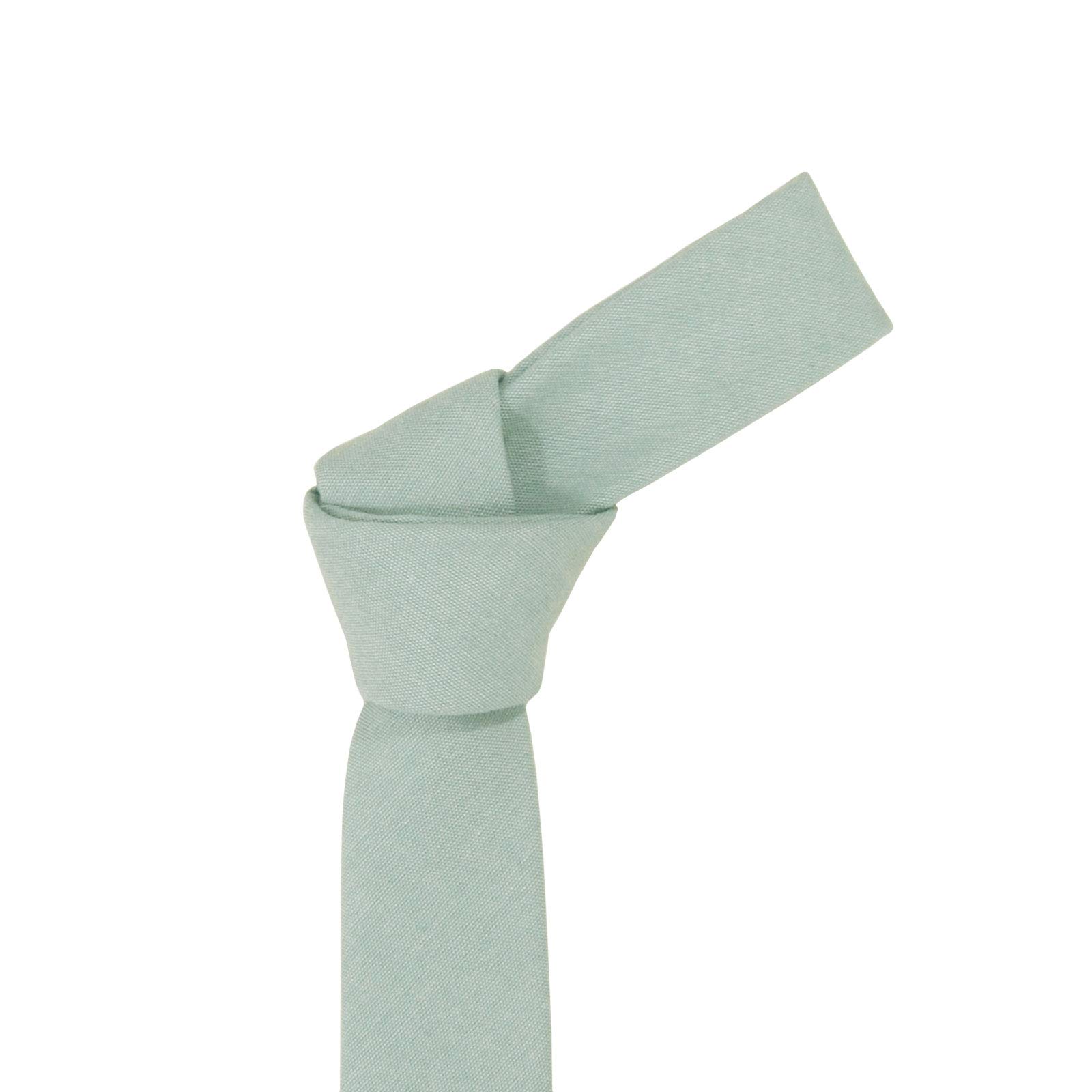 JNJSTELLA Cotton Solid Skinny Men's Necktie 2" Tie Light Mint Green