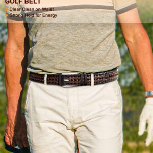 bULLIANT Mens/Women belts, Leather Woven braided belts for Men Casual Jeans Golf,Anyfit,Gift boxed