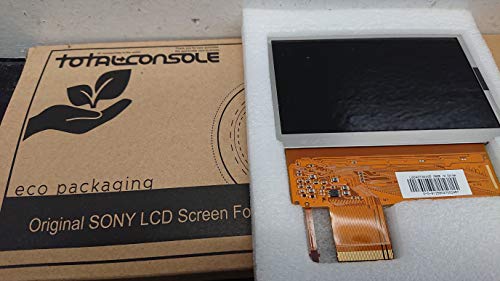 TOTALCONSOLE LCD Screen Replacement for PSP 1000 1001 Series w/Backlight & Cushion Gasket Sony OEM Original, Silver (TC-95222)