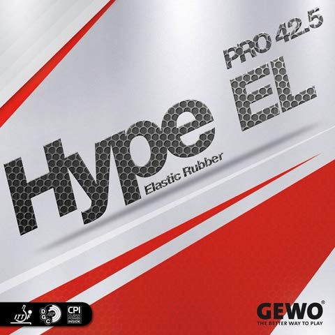 GEWO Hype EL Pro 42.5 - Table Tennis Rubber, 1.9 mm Black