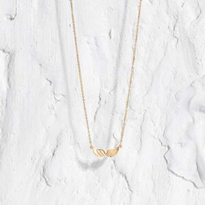 MEVECCO Gold Angel Wings Pendant Necklace,18K Gold Filled Cute Tiny Guardian Angel Charm Necklace,Dainty Simple Minimalist Necklace for Women