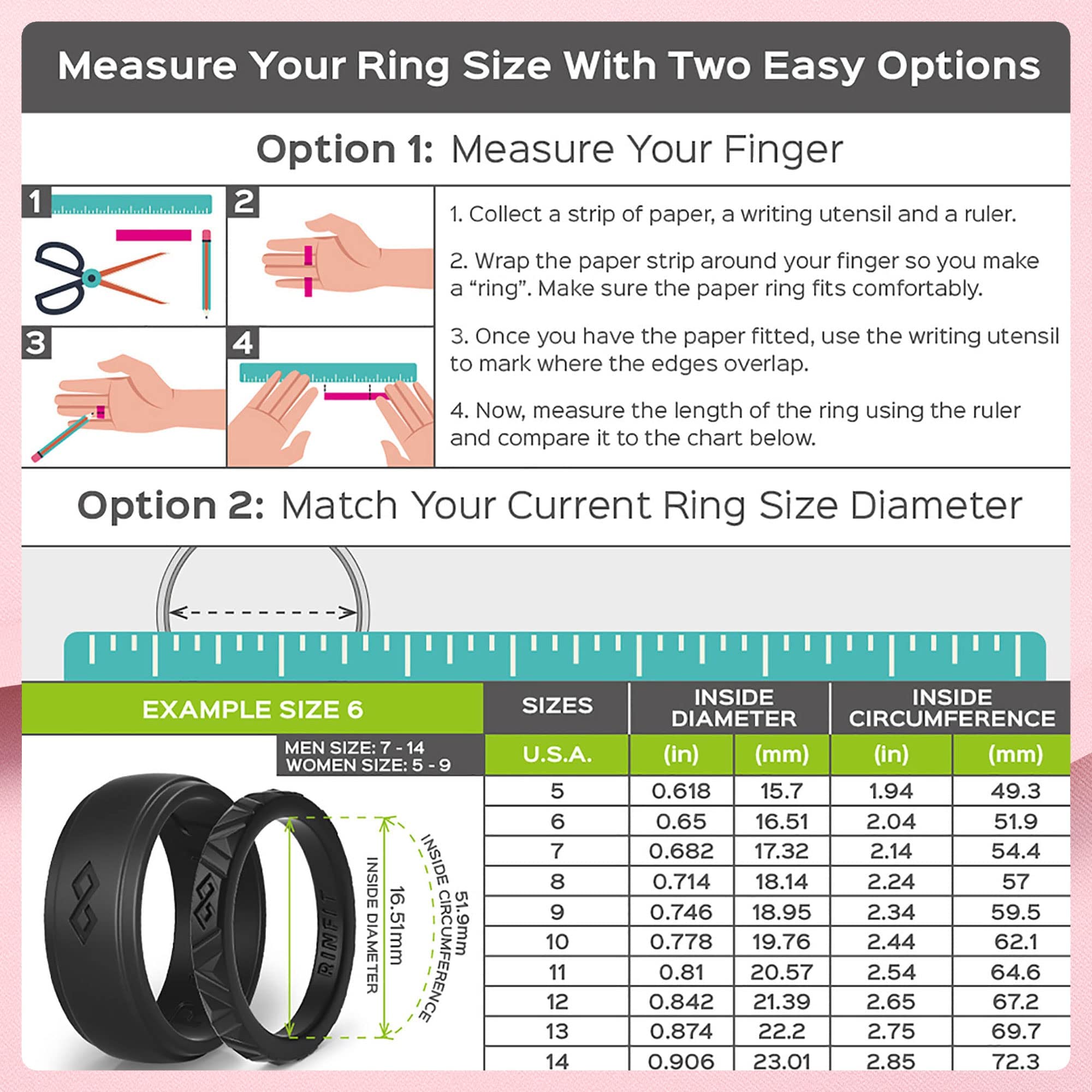 Rinfit Silicone Wedding Rings for Women - Soft, Stackable & Thin Silicone Ring Women - Rubber Wedding Bands Women- U.S. Design Patent Pending - SetI, Size 7