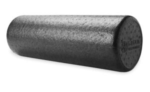 gaiam essentials foam roller, high density, 18 inch, black