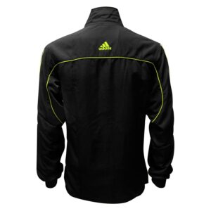 adidas Combat Sports 3-Stripes 100% Polyester Long Sleeve Light Track Jacket - Black Neon Green - Medium