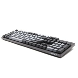 DURGOD Gaming Mechanical Keyboard with Cherry MX Silent Red Switches - 104 Key - Double Shot PBT - NKRO - USB Type C - for Gamer/Typist(Space Gray,ANSI/US)