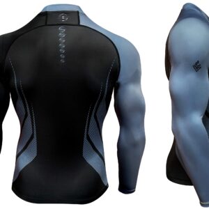 Platinum Sun UPF 50+ Rash Guard for Men Long Sleeve Swim Surf Shirt - Tight Tit UV Rashguard (Cobalt, XXL)