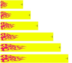 white water archery tribal flames 1 fluorescent neon yellow pink flames arrow wraps 15 pc (9, 1)