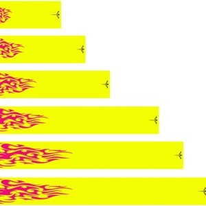 White Water Archery Tribal Flames 1 Fluorescent Neon Yellow Pink Flames Arrow Wraps 15 Pc (9, 1)