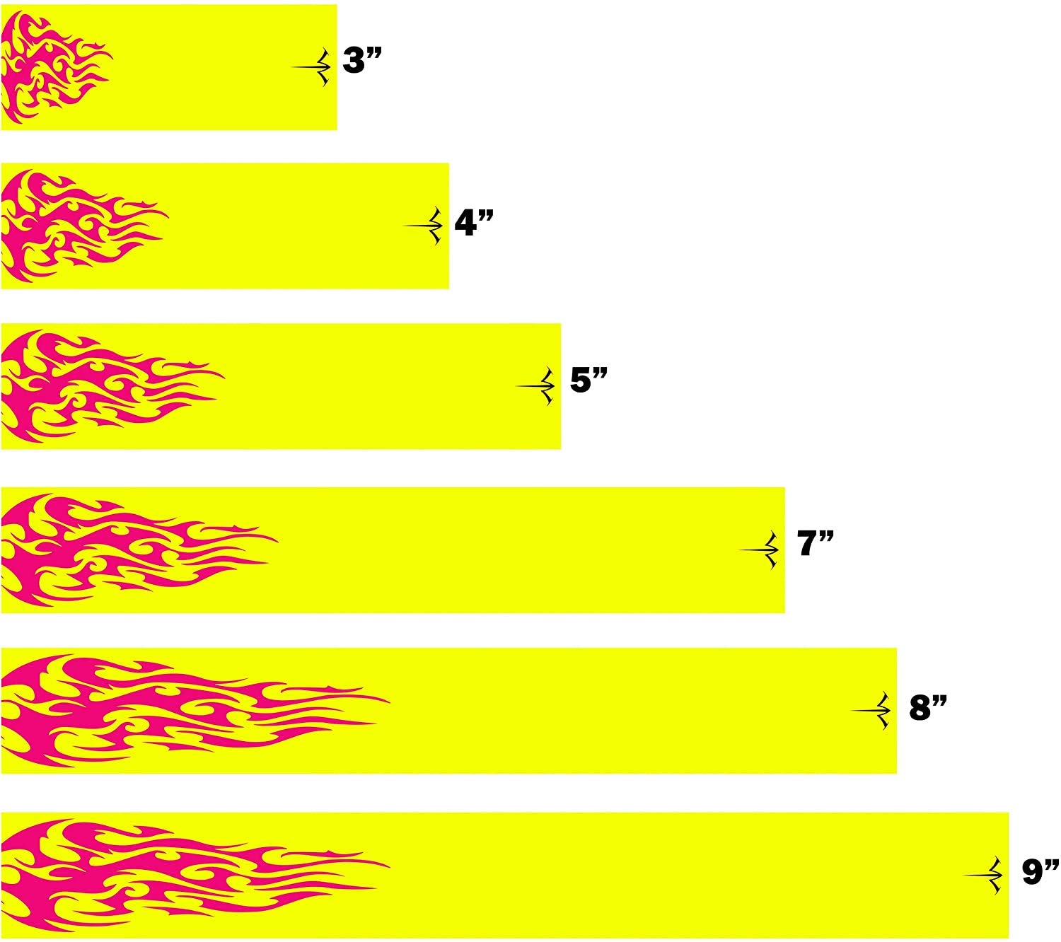 White Water Archery Tribal Flames 1 Fluorescent Neon Yellow Pink Flames Arrow Wraps 15 Pc (9, 1)