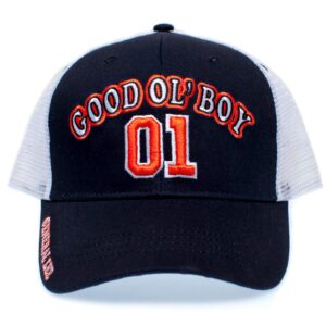 General Lee 01 Truckers Hat Good Ol’ Boy Cap Unisex Adult Black/White