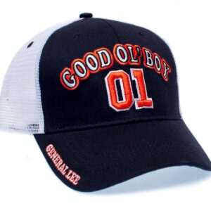 General Lee 01 Truckers Hat Good Ol’ Boy Cap Unisex Adult Black/White