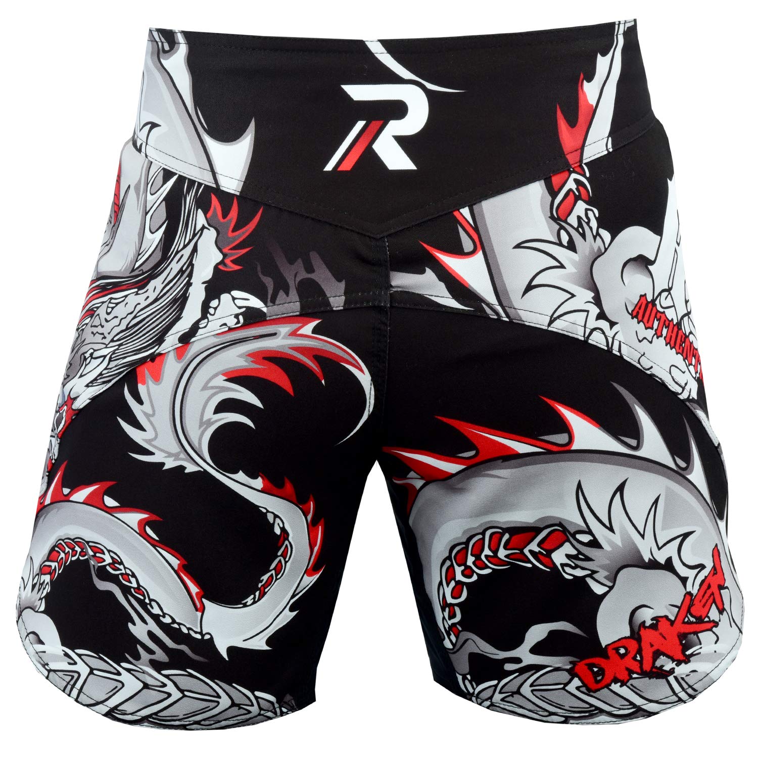 ROAR MMA Shorts Muay Thai Training UFC Cage Fight Grappling Jiu Jitsu Rashguards (Darken Red, Medium)