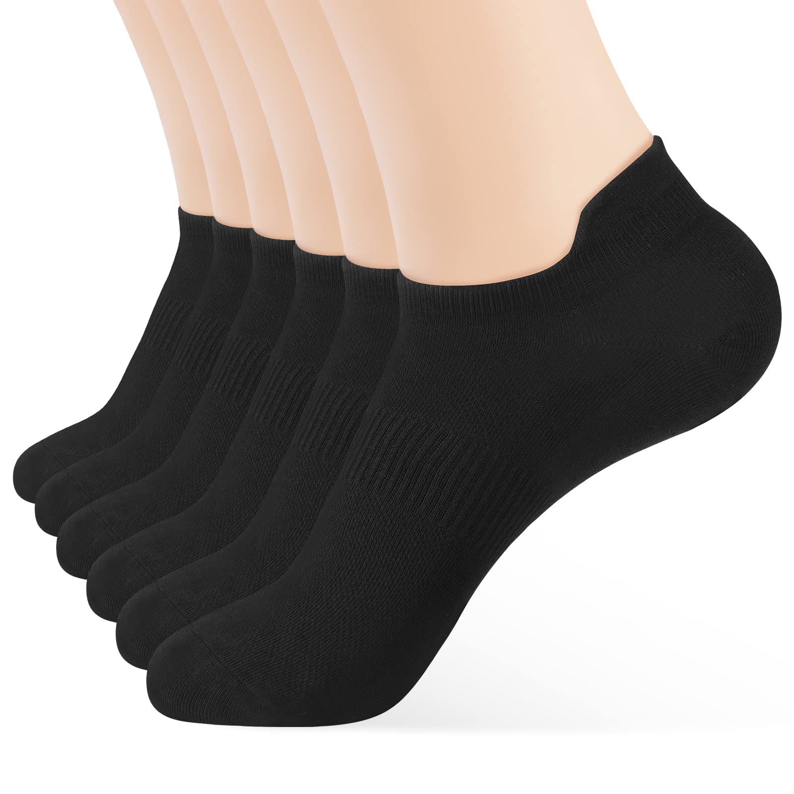 ATBITER Ankle Socks Womens and Men Thin Athletic Running Low Cut No Show Socks With Heel Tab 6/10-Pairs