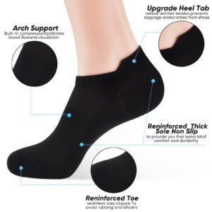 ATBITER Ankle Socks Womens and Men Thin Athletic Running Low Cut No Show Socks With Heel Tab 6/10-Pairs