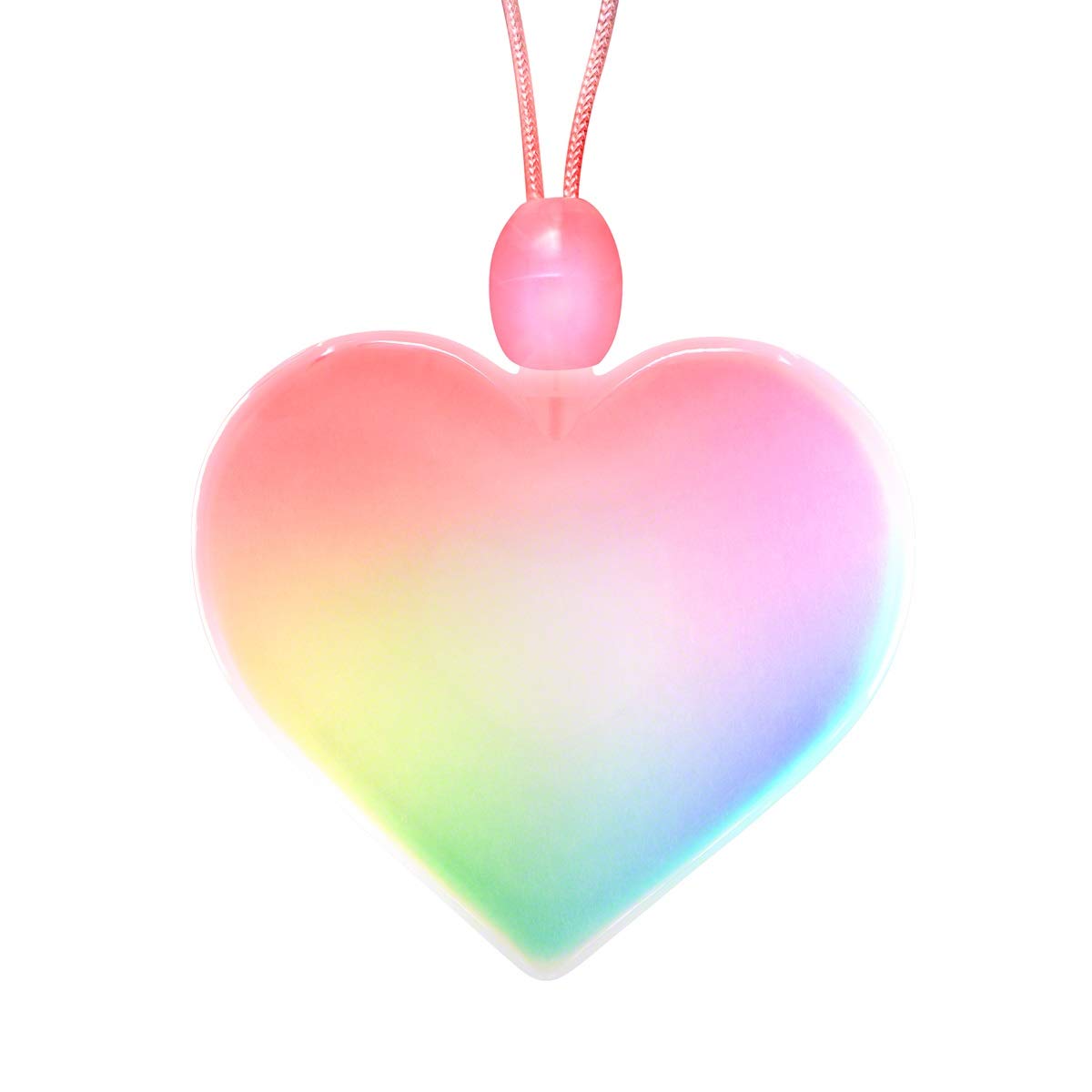 Light Up Necklace Shining Heart with Rainbow Lights (Set of 25)