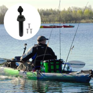 TENSPAL Kayak Fishing Flush Mount Rod Holders Deck Plastic Pole Holder with Cap Cover Gasket Screws for Kayaks Canoe Boat Paddles Accessories 2 PCs