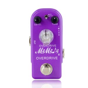 overdrive pedal, mimidi mini overdrive guitar pedal classical electronic guitar effects with true bypass (315 overdrive purple)