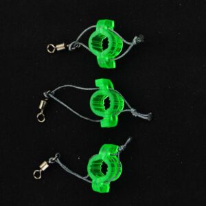 ZSHJGJR 24 Pack Archery Bowfishing Safety Slides Shooting Fishing Arrow Slider for 8mm Arrow Shaft Outdoor Fish Hunting Accessories (Green)