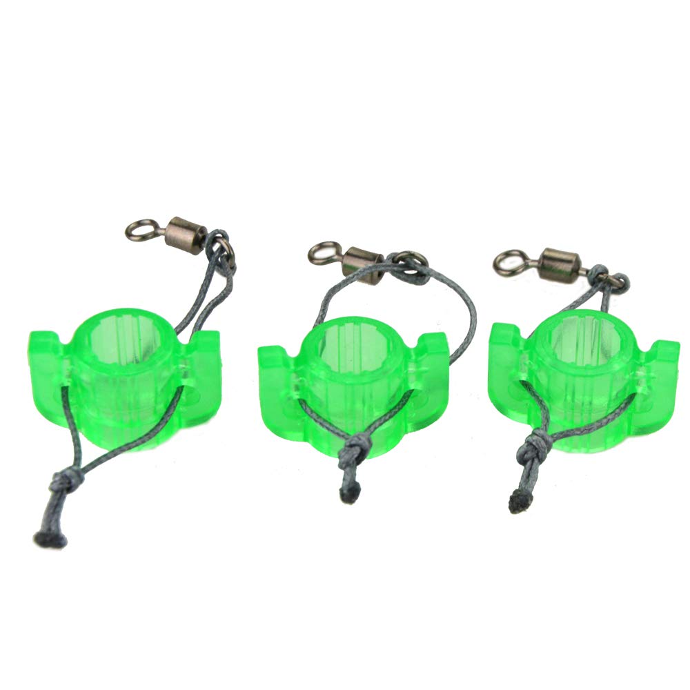 ZSHJGJR 24 Pack Archery Bowfishing Safety Slides Shooting Fishing Arrow Slider for 8mm Arrow Shaft Outdoor Fish Hunting Accessories (Green)