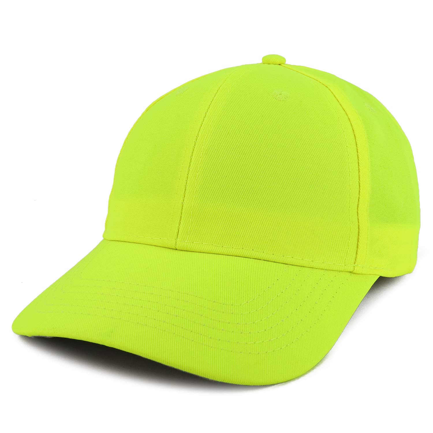 Armycrew Lightweight High Visibility Neon Color Safety Baseball Cap - Yellow