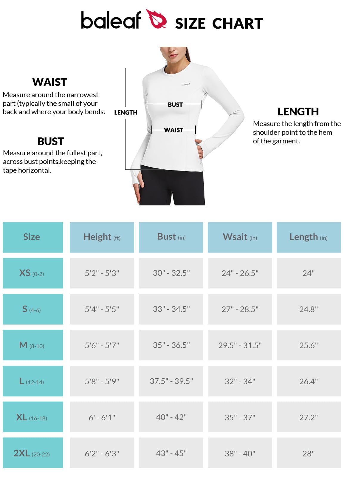 BALEAF Women's Thermal Shirts Long Sleeve Workout Tops Running Athletic Zipper Pocket Fleece Lined Cold Weather Gear Winter Thumbholes White L