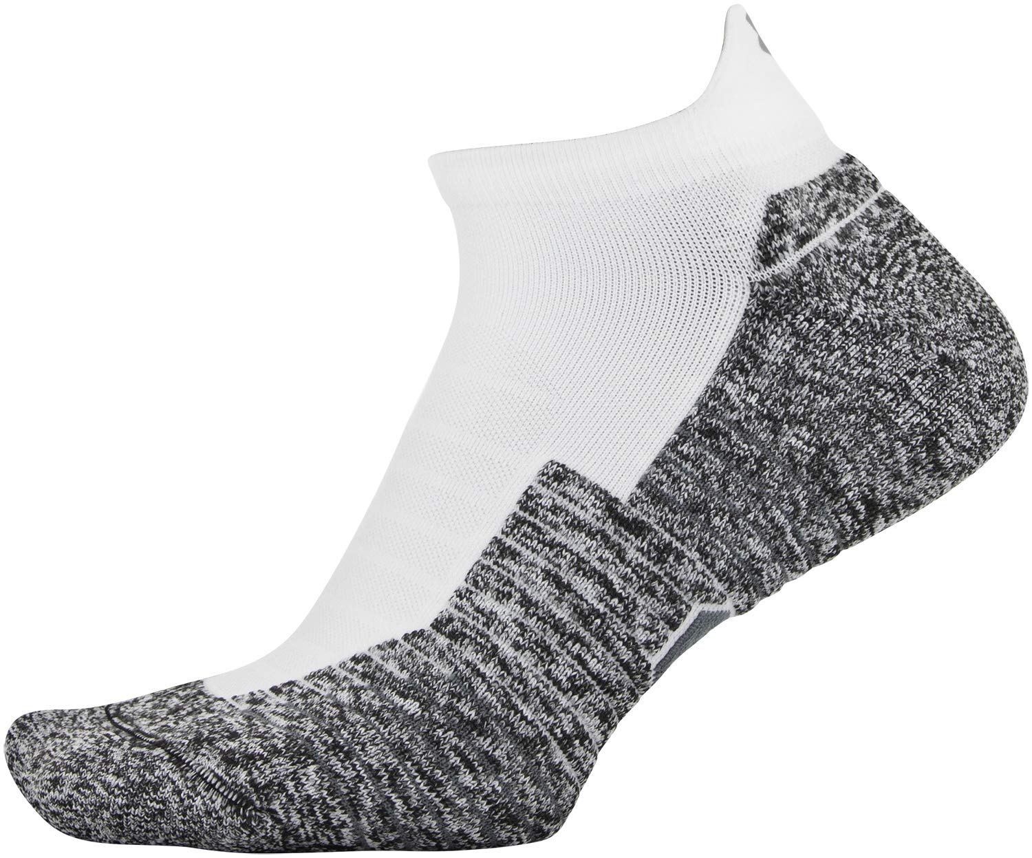 Under Armour Unisex-Adult Run Cushion No Show Tab Socks, Multipairs , White/Pitch Gray (1-Pair) , Large