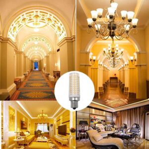 Lxcom Lighting 15W E12 LED Mini Corn Bulb Dimmable 2 Pack- 136 2835 SMD Candelabra LED Lamp 120 Watt Equivalent 1500LM Warm White 3000K Chandelier Decorative Candle Light Bulbs for Home Light