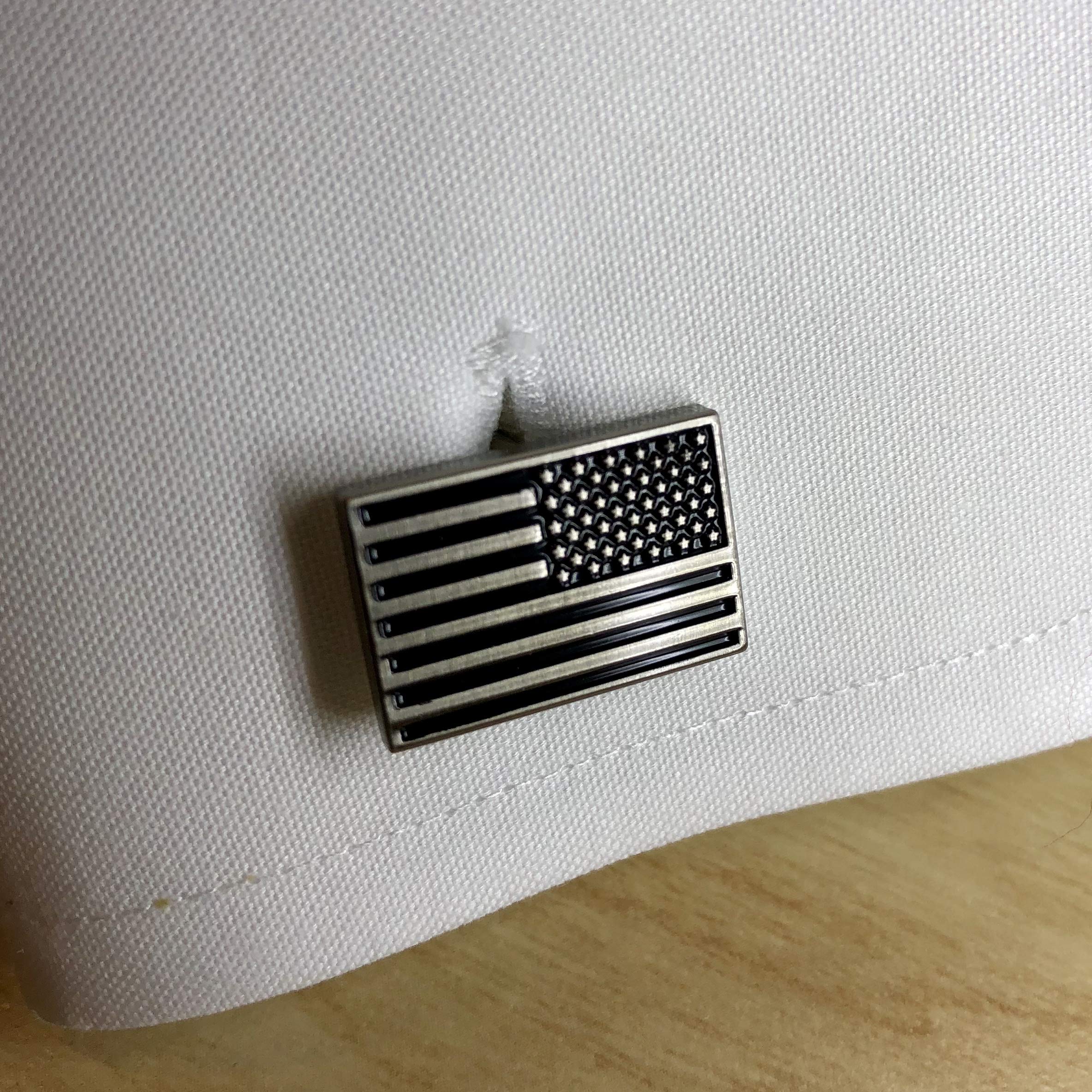 Subdued American Flag Cufflinks - Patriotic Menswear Accessories - Military Gifts for Men - Veteran Owned and Made in USA - Assault Forward