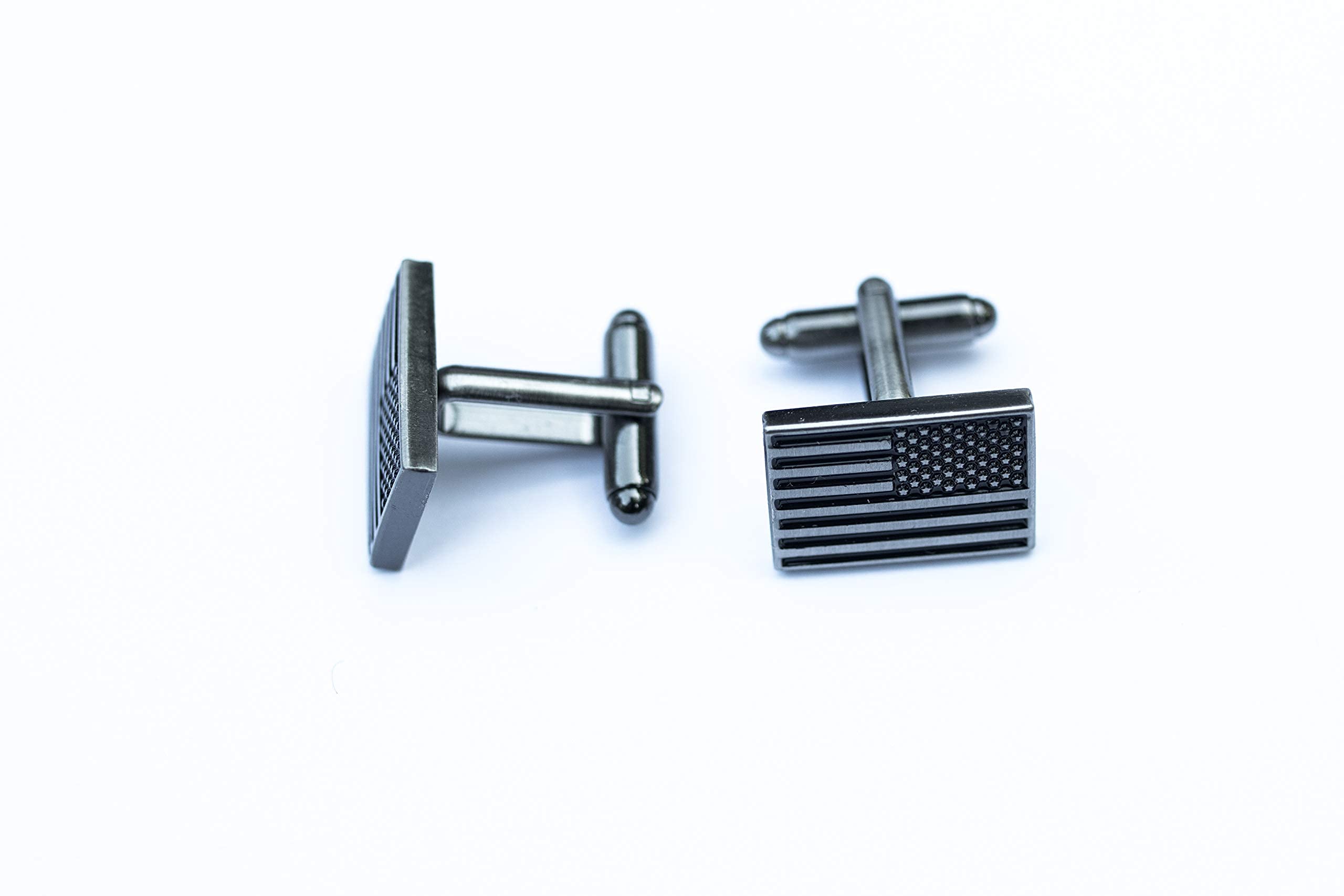 Subdued American Flag Cufflinks - Patriotic Menswear Accessories - Military Gifts for Men - Veteran Owned and Made in USA - Assault Forward