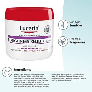 Eucerin Roughness Relief Cream, Fragrance Free Body Cream for Dry Skin, 16 Oz Jar