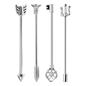 Mayhoop 14G Stainless Steel Industrial Barbell Trident industrial barbell 38mm 1 1/2 Inch Industrial Piercing Bar