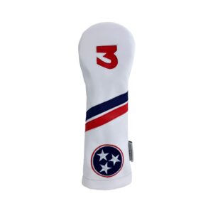 Tennessee State Flag Sunfish Leather Golf Headcover Set 1-3-X Driver Fairway Hybrid