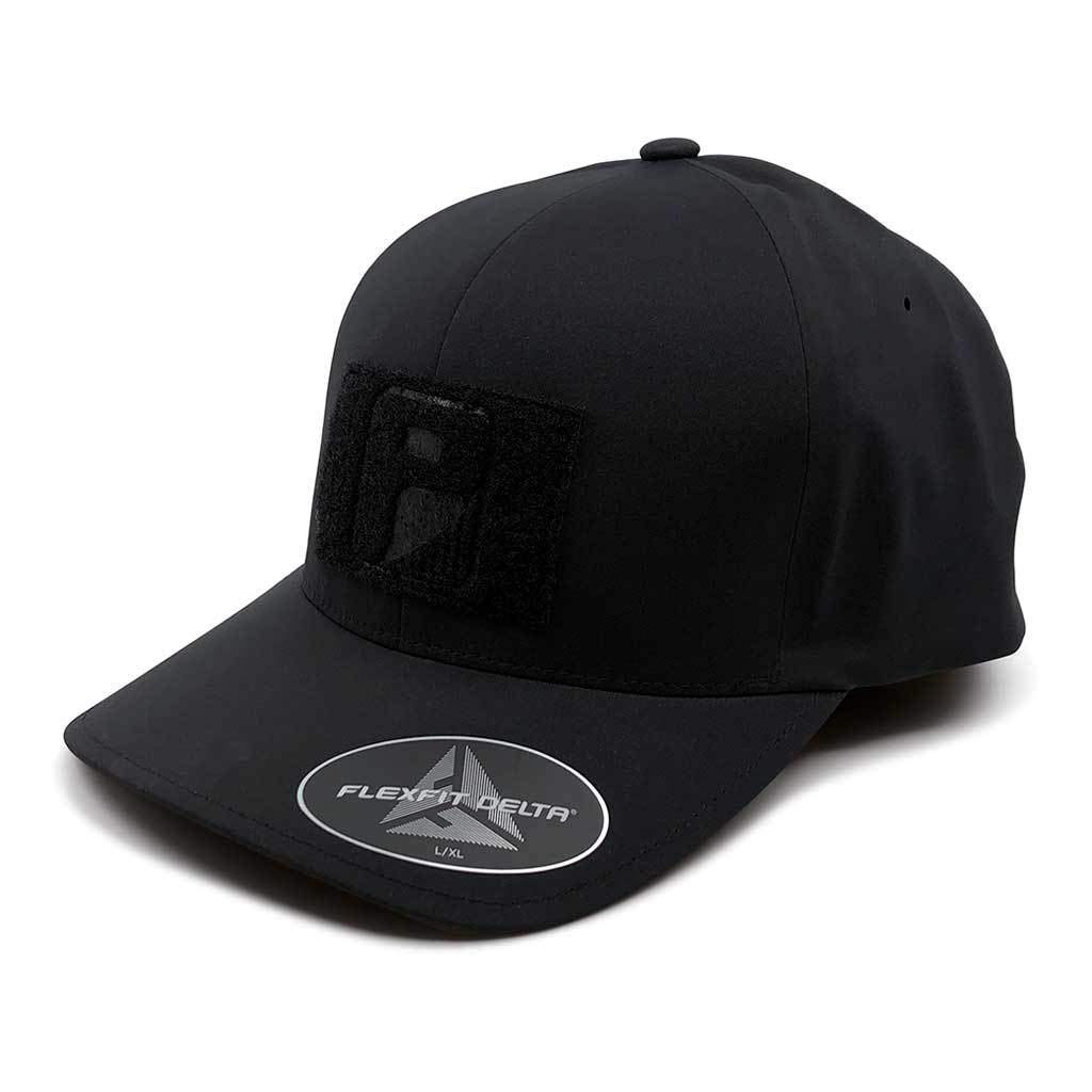 Pull Patch Delta Flexfit Hat | Black Tactical Cap | L/XL | Moisture-Wicking | 2x3 in Loop Surface to Attach Patches