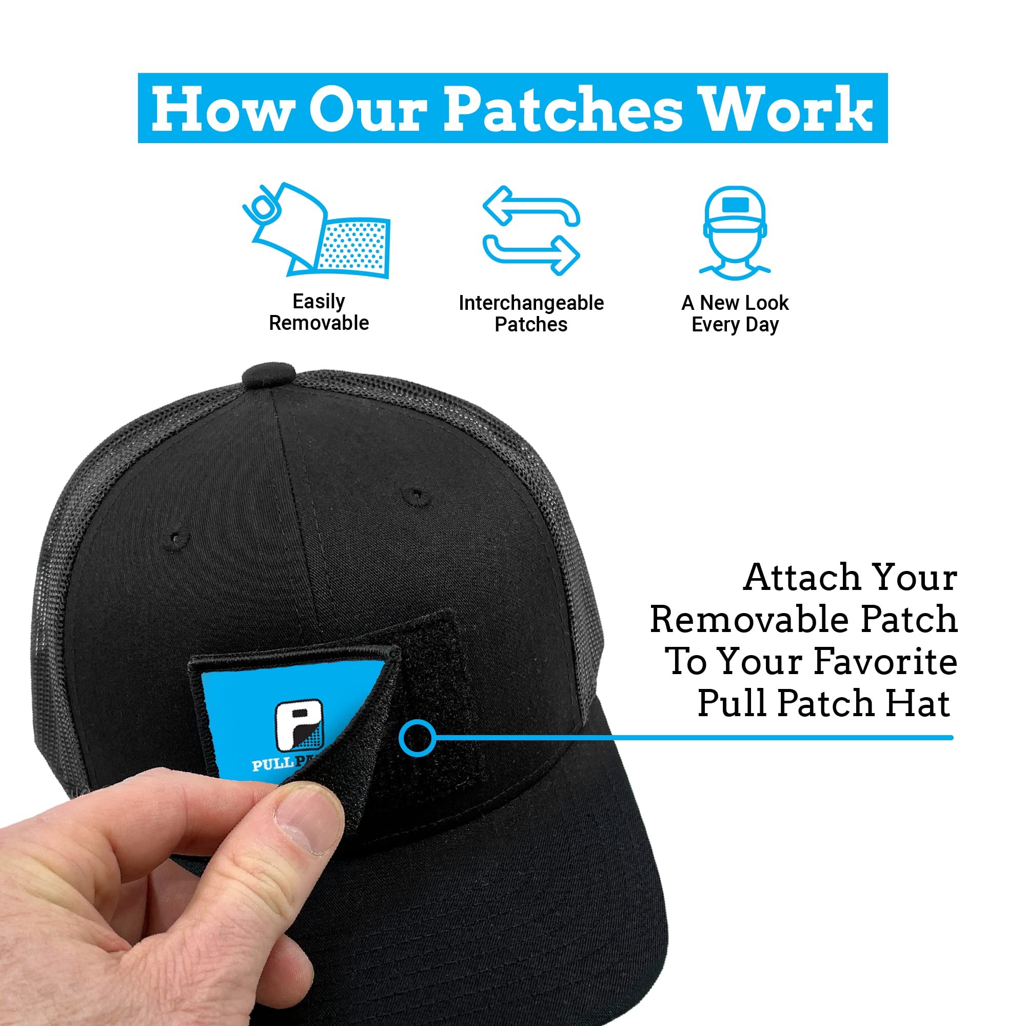 Pull Patch Delta Flexfit Hat | Black Tactical Cap | L/XL | Moisture-Wicking | 2x3 in Loop Surface to Attach Patches