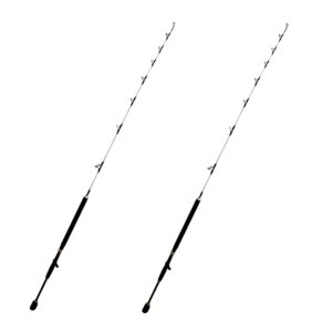 eatmytackle tuna terminator jigging rod | saltwater fishing rod (15-25lb. slow action, 2pc. trigger, 2 pack)