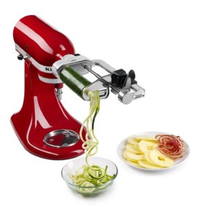 KitchenAid DRTVICE6 Combo Package Spiralizer KSM1APC Flex Edge Beater KFE5T Stand Mixer Attachment Recipe Book