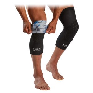 McDavid VES with HEX Padding. Leg Compression Sleeve with Pads (Pair of 2) Graffiti/Black - Medium