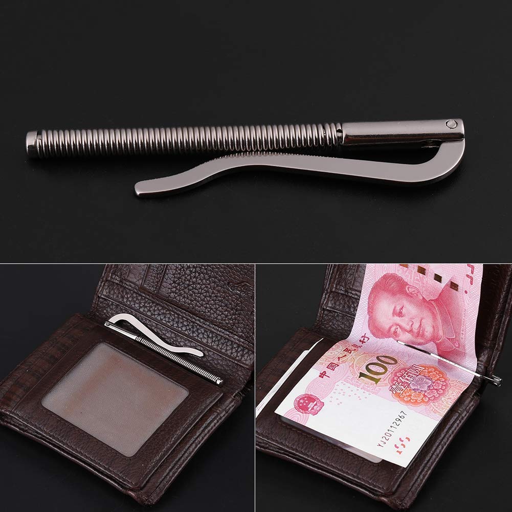 Wallet Spring Clip Insert Bar Replacement 5pcs Non Deformation Money Spring Clip Tool for Bifold Leather Wallet Purse Credit Card Holder