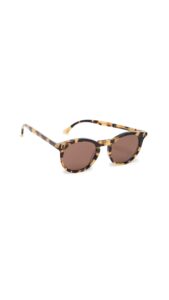 illesteva sterling sunglasses, tortoise with brown, one size