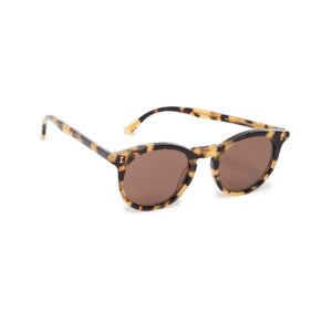 Illesteva Sterling Sunglasses, Tortoise with Brown, One Size