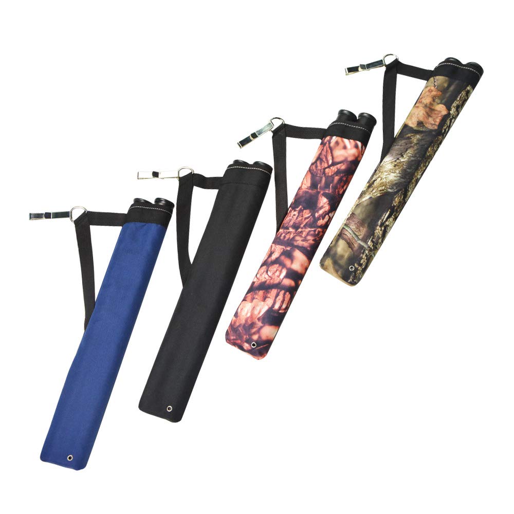 AMEYXGS 2-Tubes Hunting Archery Quiver Arrow Quiver Bag Tube Arrow Quiver with Shoulder Strap for Arrow Carrier Tube Back Use (jungle camouflage)