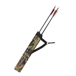 AMEYXGS 2-Tubes Hunting Archery Quiver Arrow Quiver Bag Tube Arrow Quiver with Shoulder Strap for Arrow Carrier Tube Back Use (jungle camouflage)