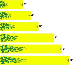 white water archery tribal flames 1 fluorescent neon yellow green flames arrow wraps 15 pc (5, 1)