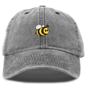 dalix bumble bee baseball cap dad hat embroidered womens girls in black vintage