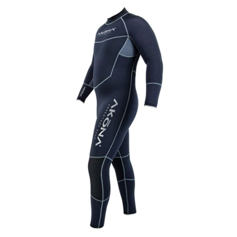 AKONA Mens 7mm Cold Water Full Suit. Quantum Stretch Neoprene. Designed to Keep You Warm in The Cold Water for Scuba, Snorkeling, Paddle Boarding, Kayaking, Surfing - Large