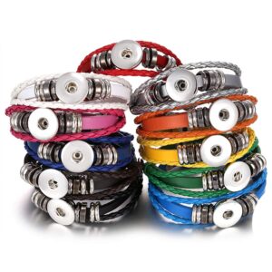 lovglisten 10pcs bracelet bangle for 18mm snap button jewelry (3)