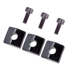 3 pieces locking nut block and screws guitar cap suitable for tremolo bridge replacement part (black)