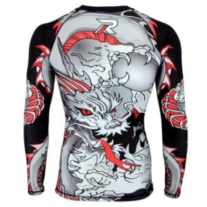 Roar MMA Rash Guards Fight Training BJJ Grappling No Gi Wear Branded (Darken Red, Large)