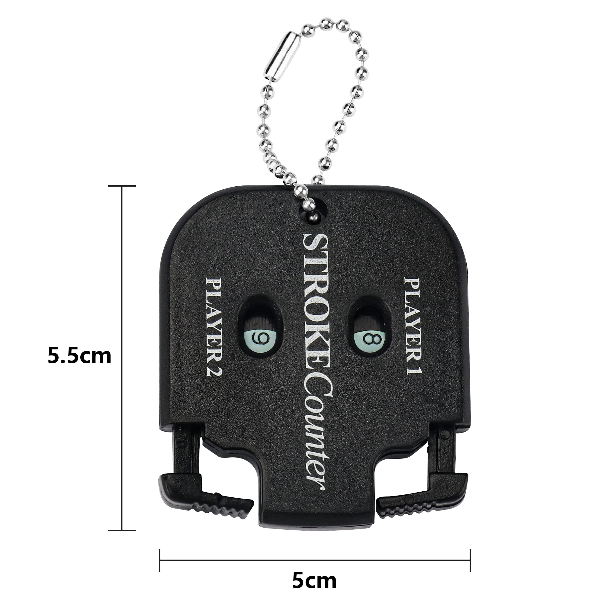 QHALEN Mini Score Counter Golf Stroke Shot Putt Tally Keeper Number with Key Chain (Pack of 2)