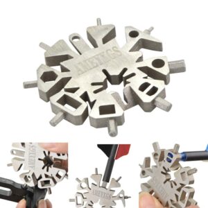 21 in 1 Archery Multi Tool Kit Snowflake Multifunction Archery Tool Arrow Repair Wrench Feather Scraper Outdoor Wrench Tool